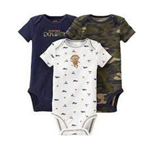Boy's 3 Pack Short-Sleeve Bodysuit Set - Explorer